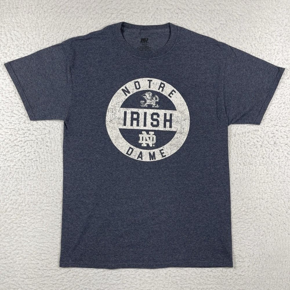 Notre Dame Shirt Mens Medium Blue NCAA Football Basketball Casual College Tee
